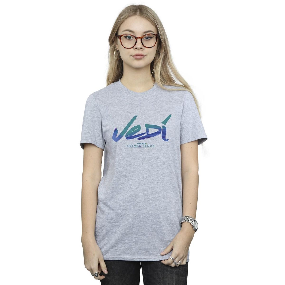 Jedi T-Shirt mit Pinselstrich-Grafik