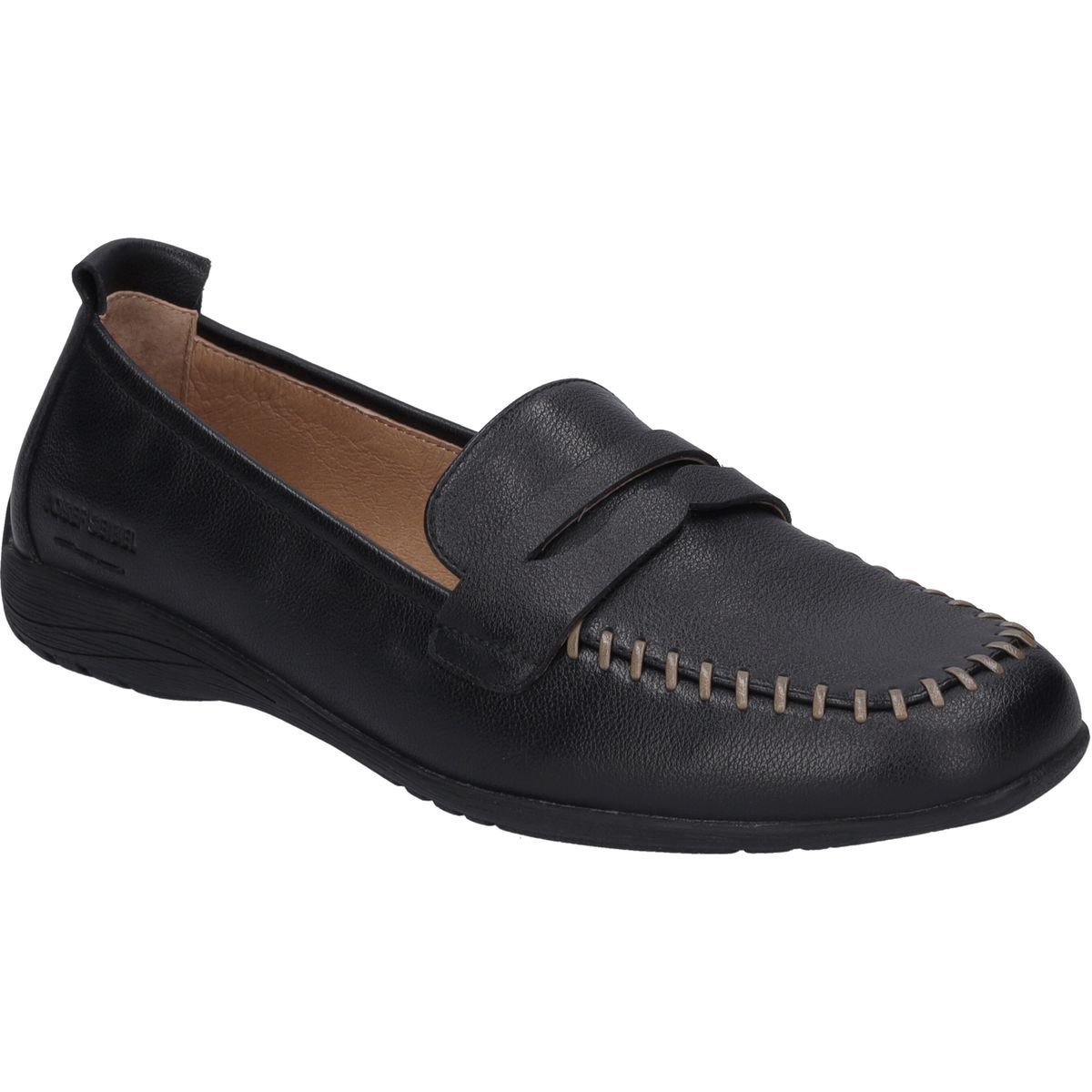 Penny-Loafer aus Leder mit Mokassin-Naht