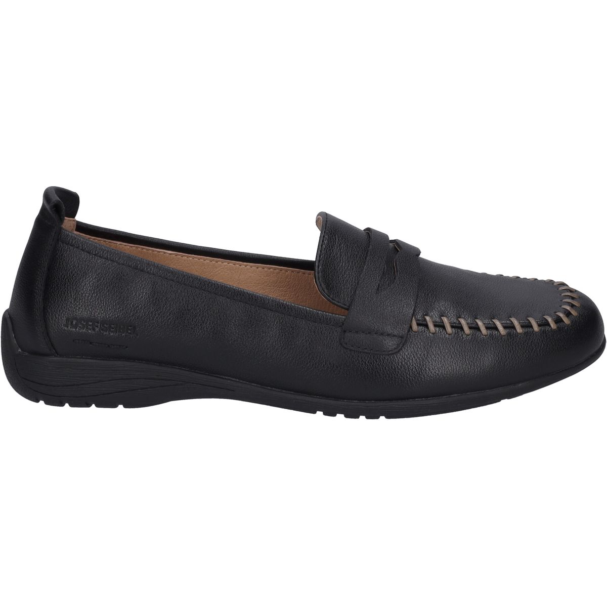 Penny-Loafer aus Leder mit Mokassin-Naht