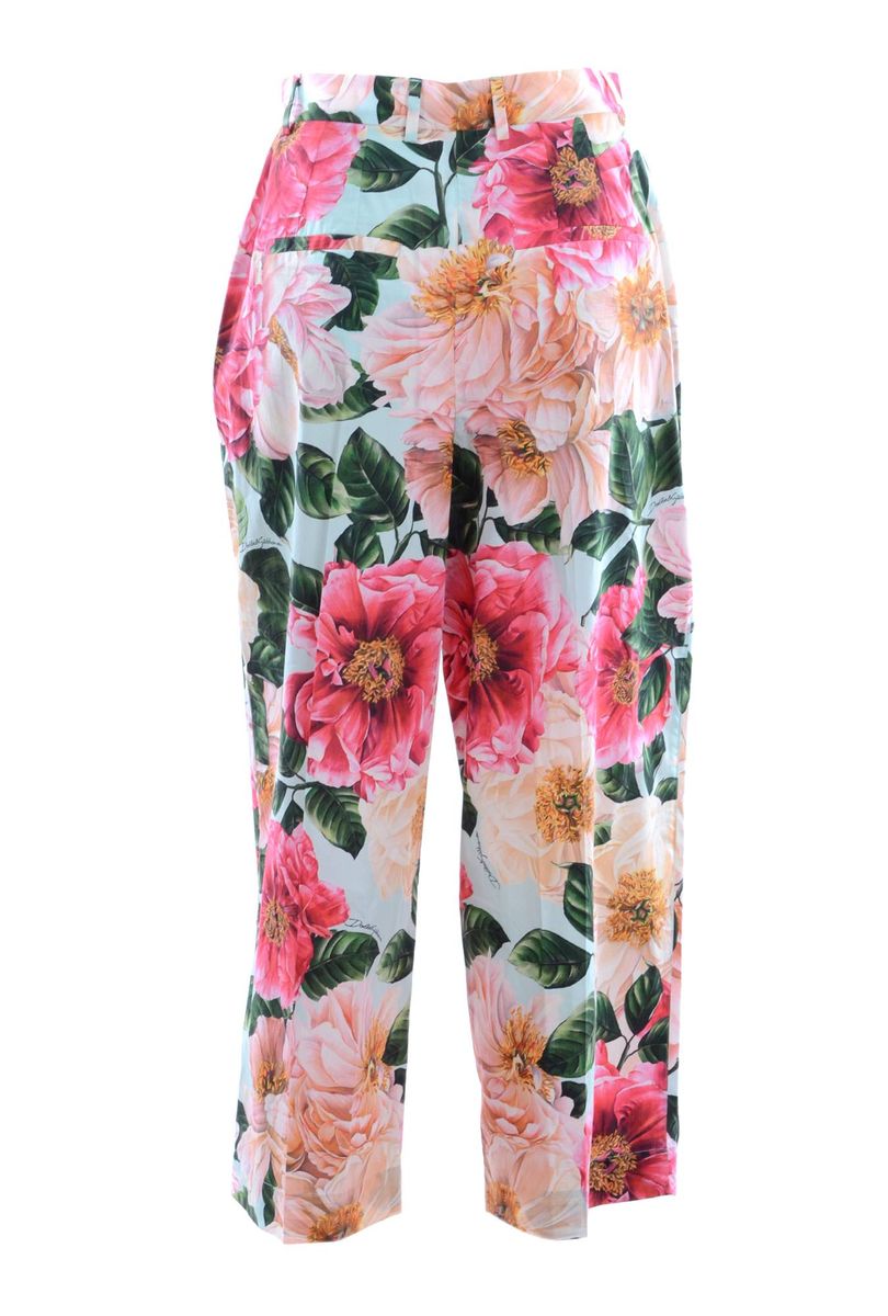 Hose mit hohem Bund und Blumenprint