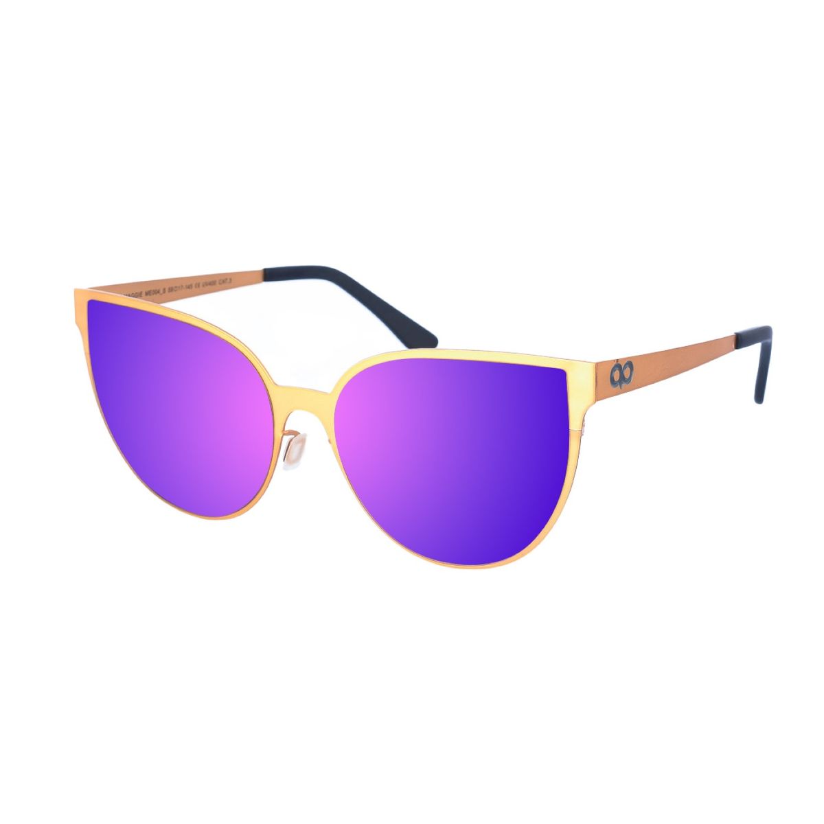Markante metallische Cat-Eye-Sonnenbrille