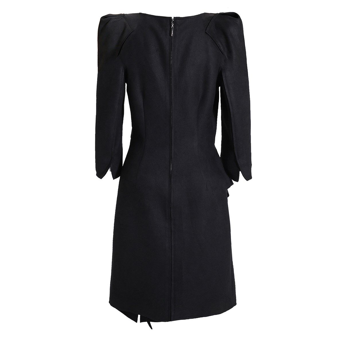 Wildlederkleid mit skulpturalen Schultern
