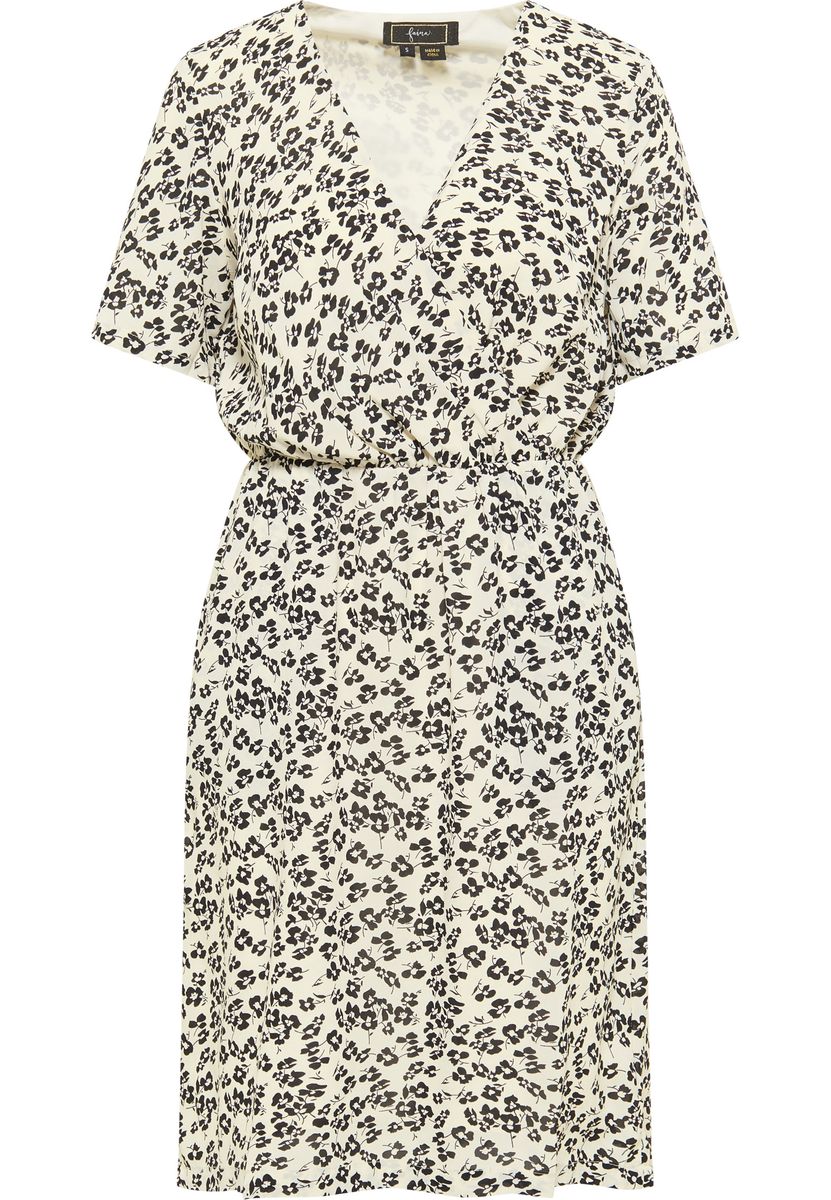 Geblümtes Midi-Kleid in Wickeloptik
