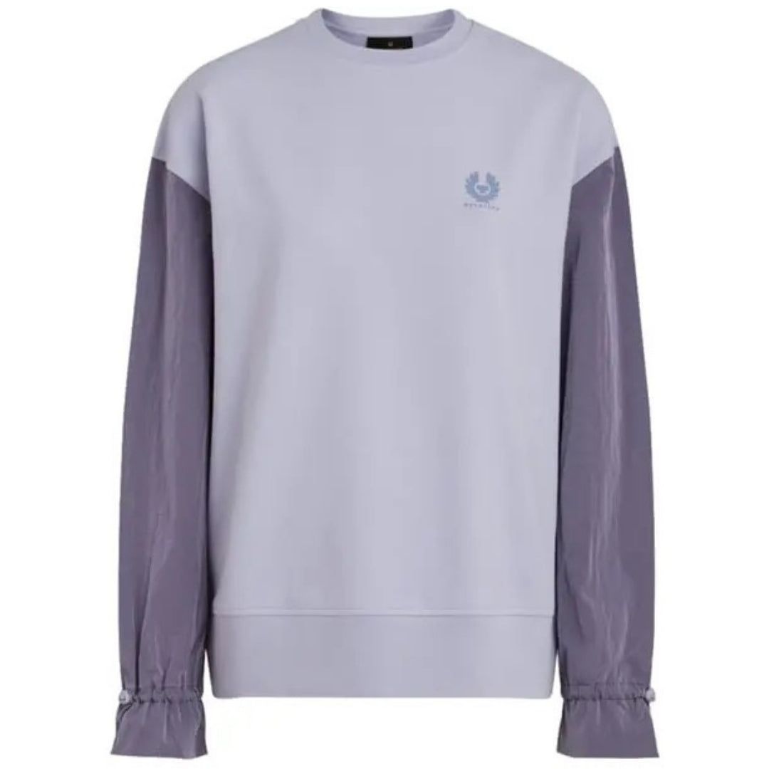 Mixed-Media-Sweatshirt mit Logo