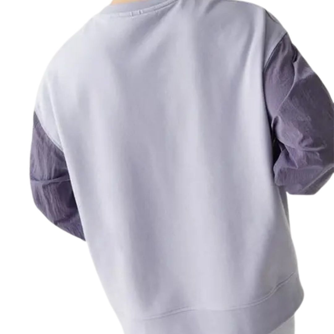 Mixed-Media-Sweatshirt mit Logo