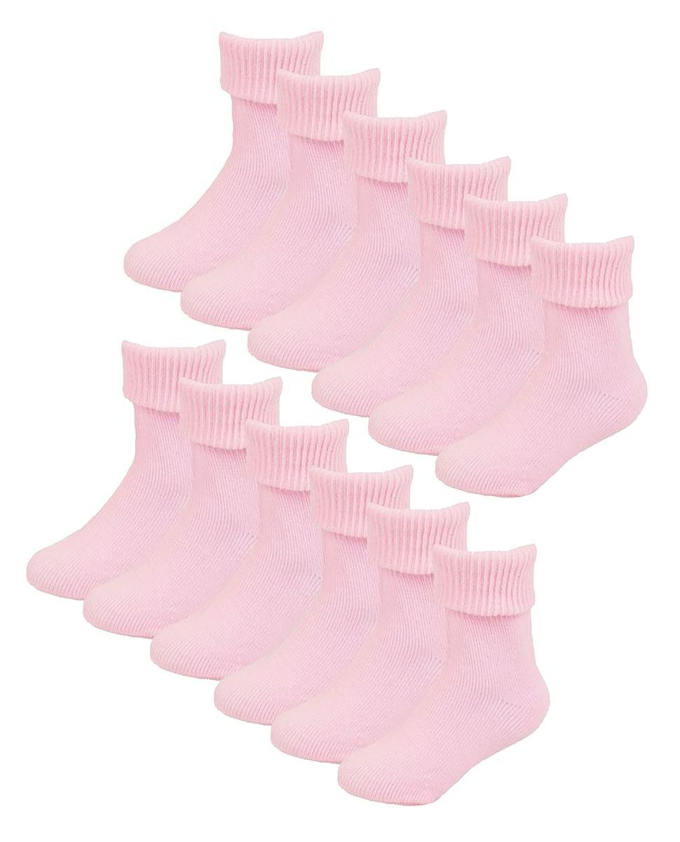 Gerippte Baumwollsocken mit Umschlag
