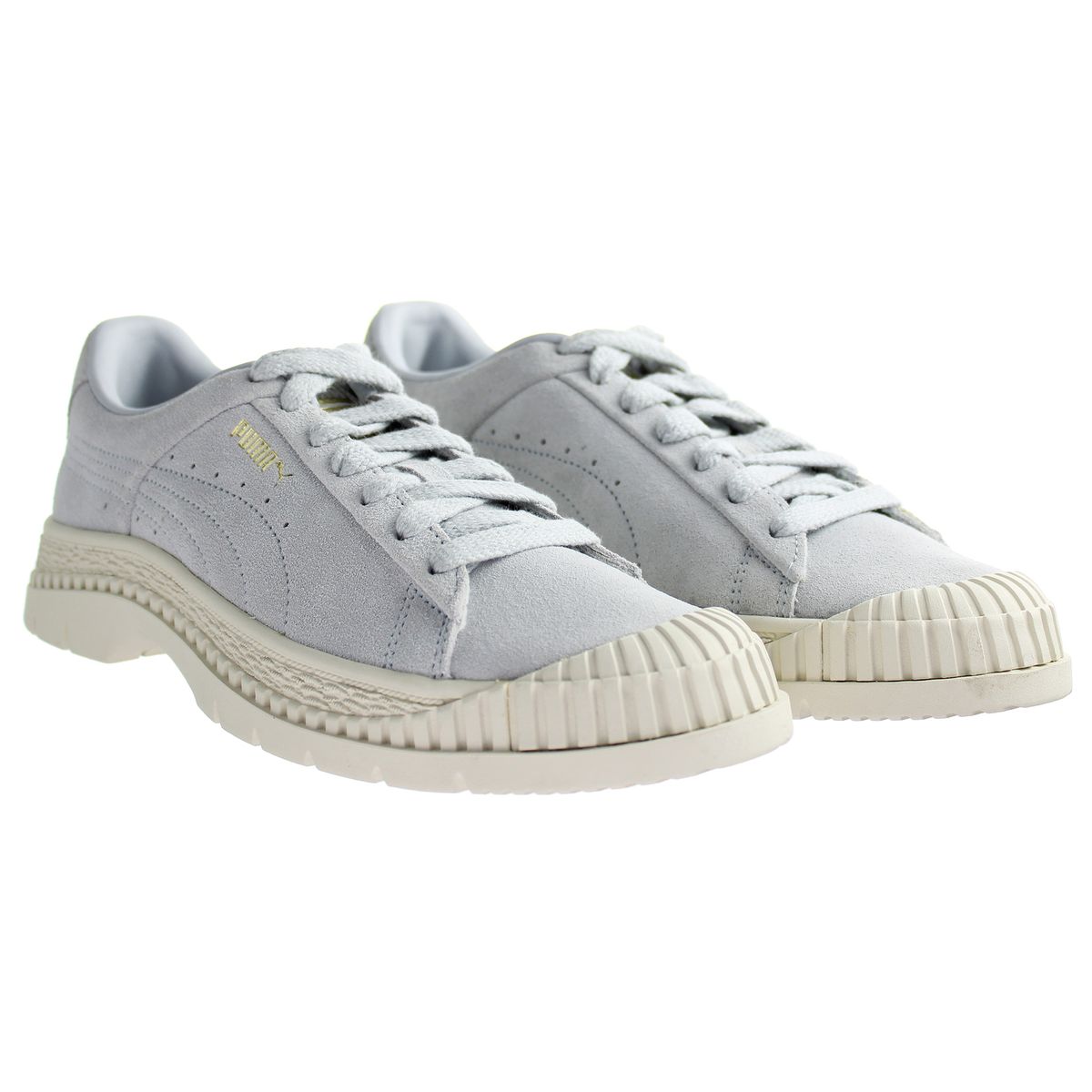 Plateau-Sneaker aus Wildleder mit Rippsohle