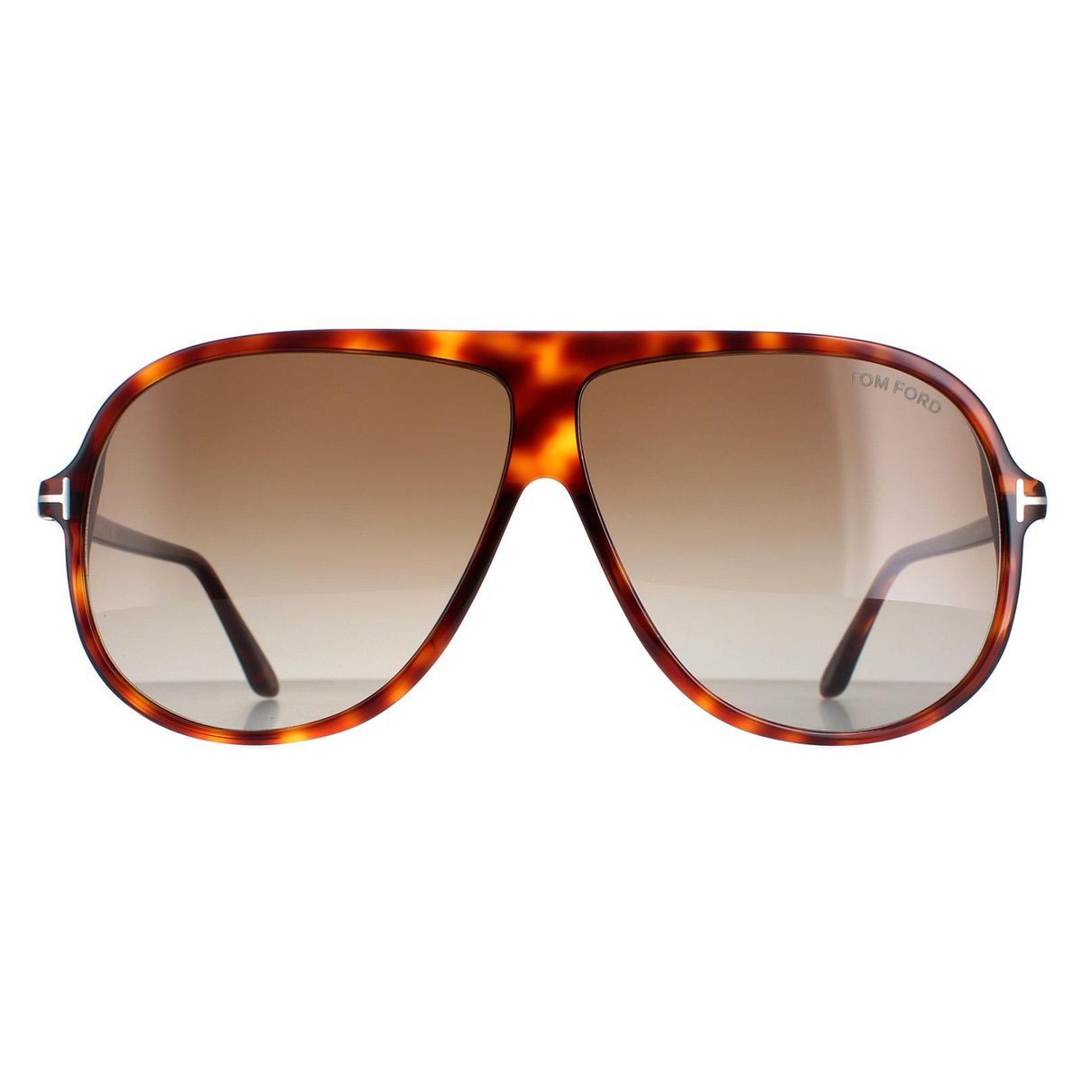Oversized Shield-Sonnenbrille in Havanna