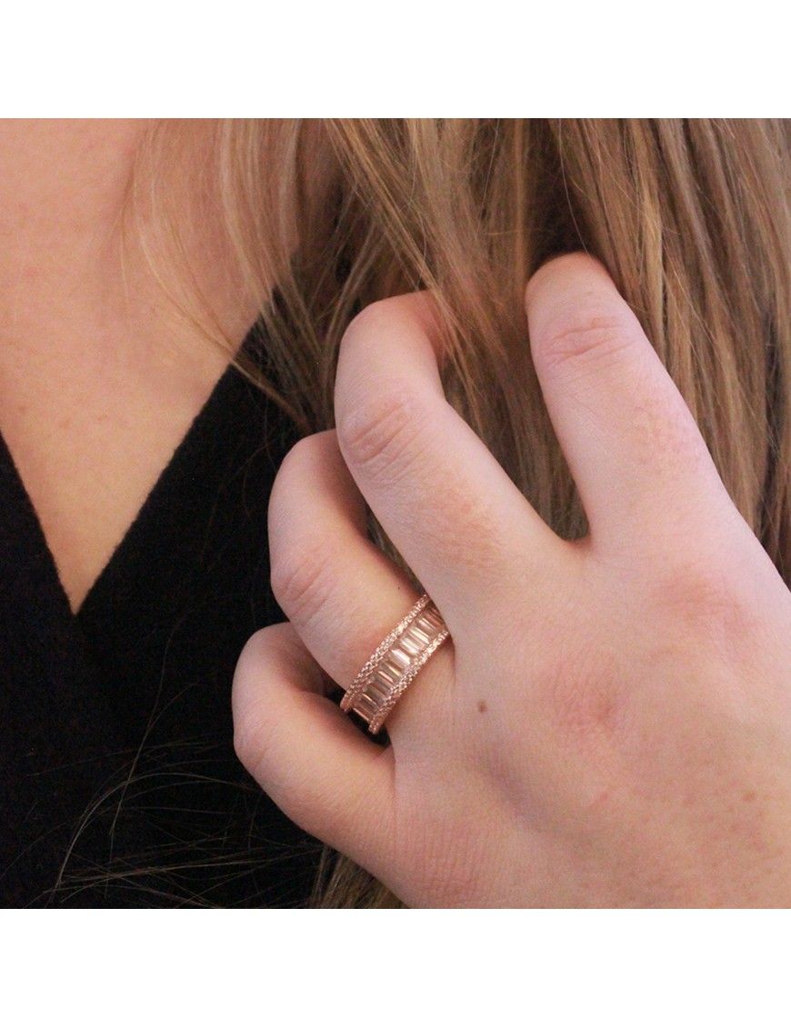 Funkelnder Roségoldener Ewigkeitsring
