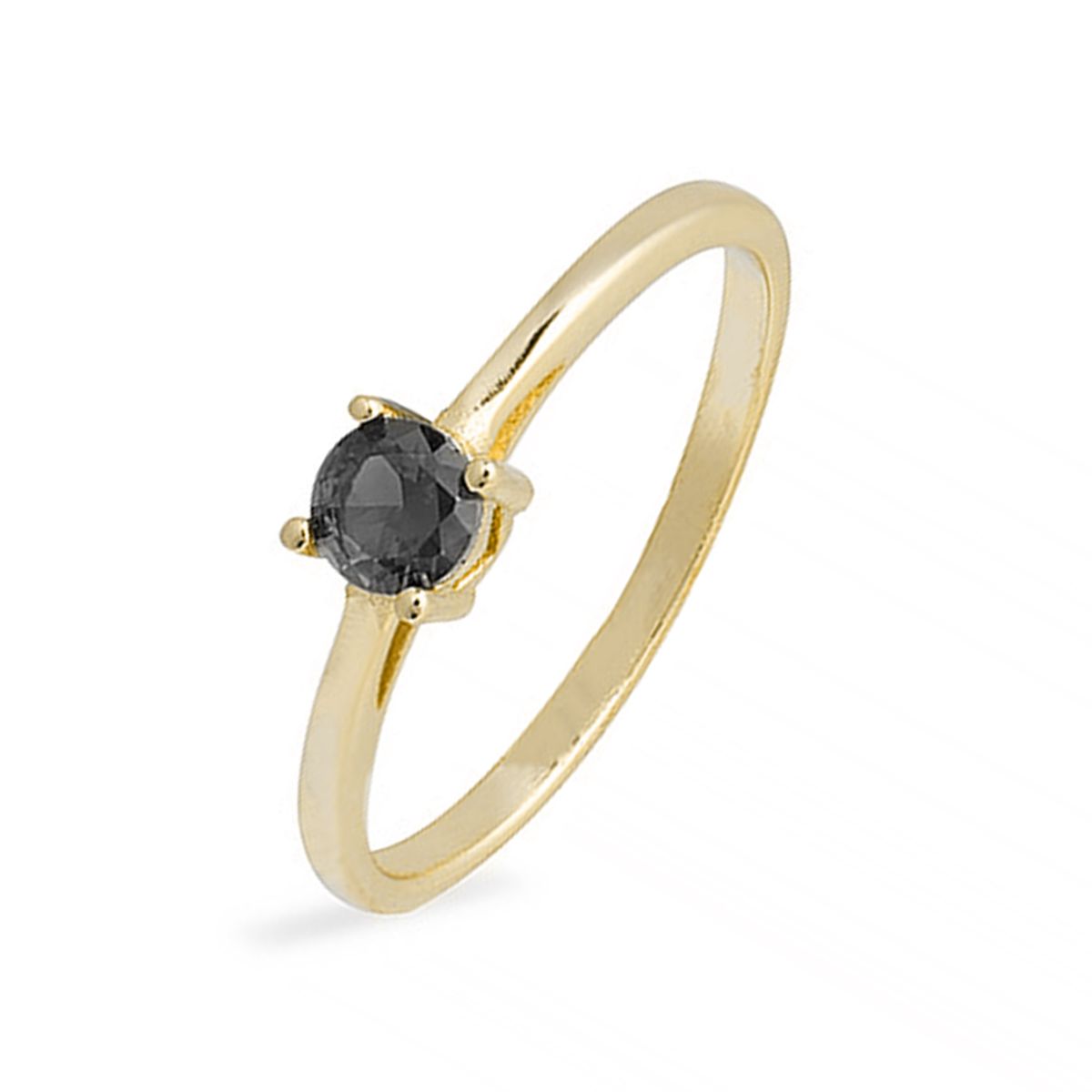 Eleganter vergoldeter Solitärring