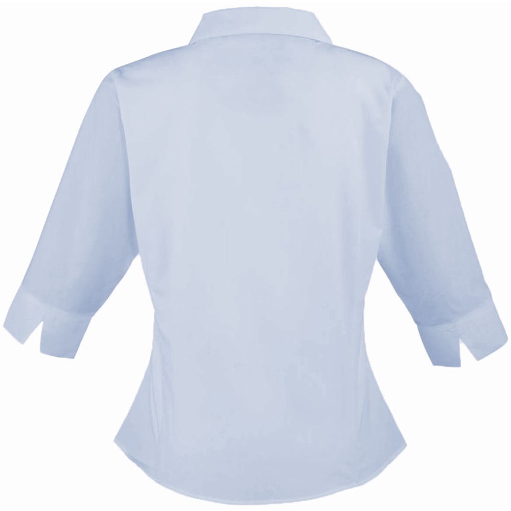 Taillierte Dreiviertelarm-Popeline-Bluse