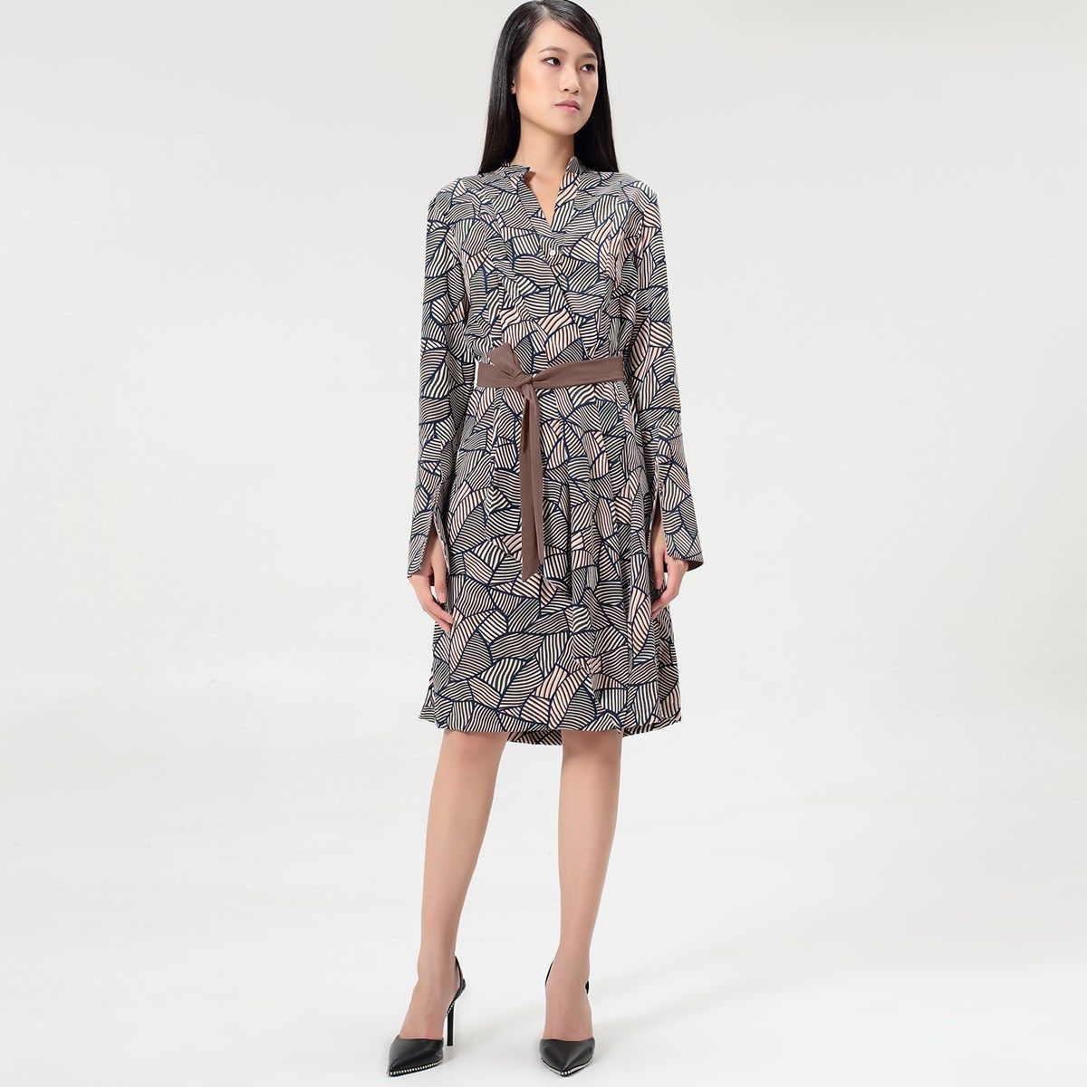 Tunikakleid mit geometrischem Vintage-Print