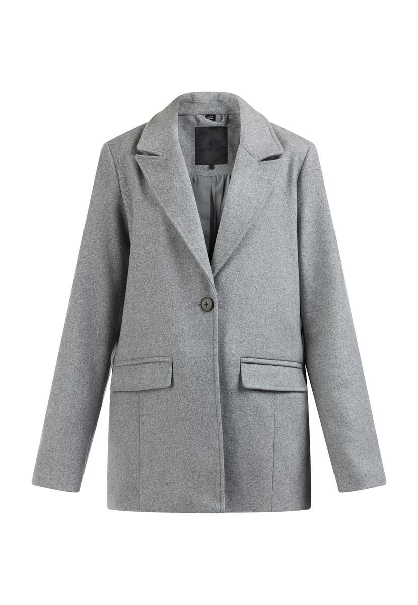 Klassischer Langer Blazer mit Wollanteil