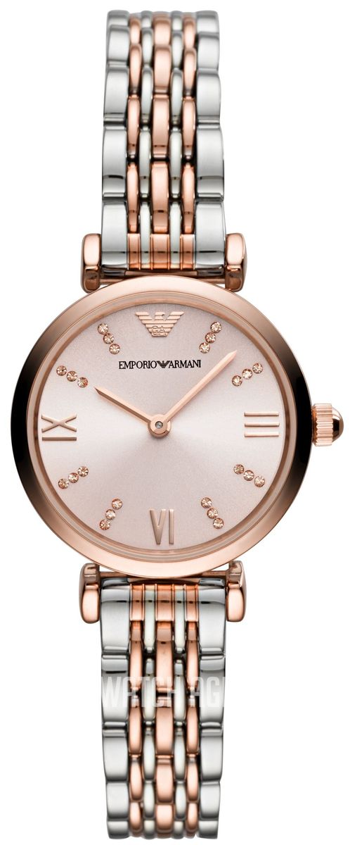 Elegante zweifarbige T-Bar Uhr