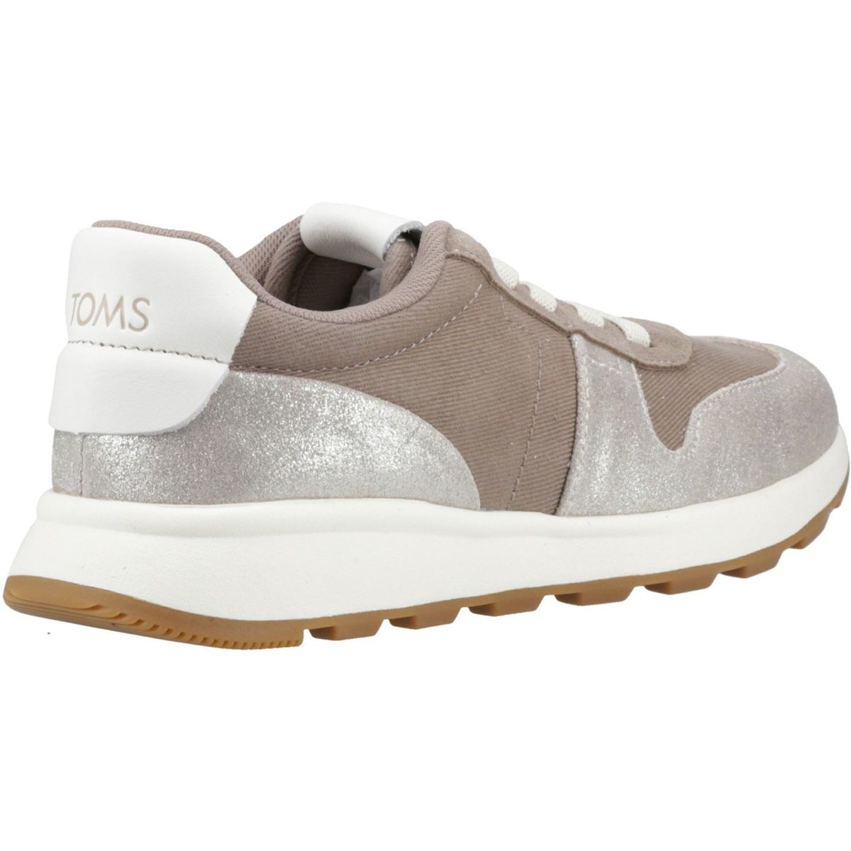 Retro Leder-Sneaker mit Schimmer