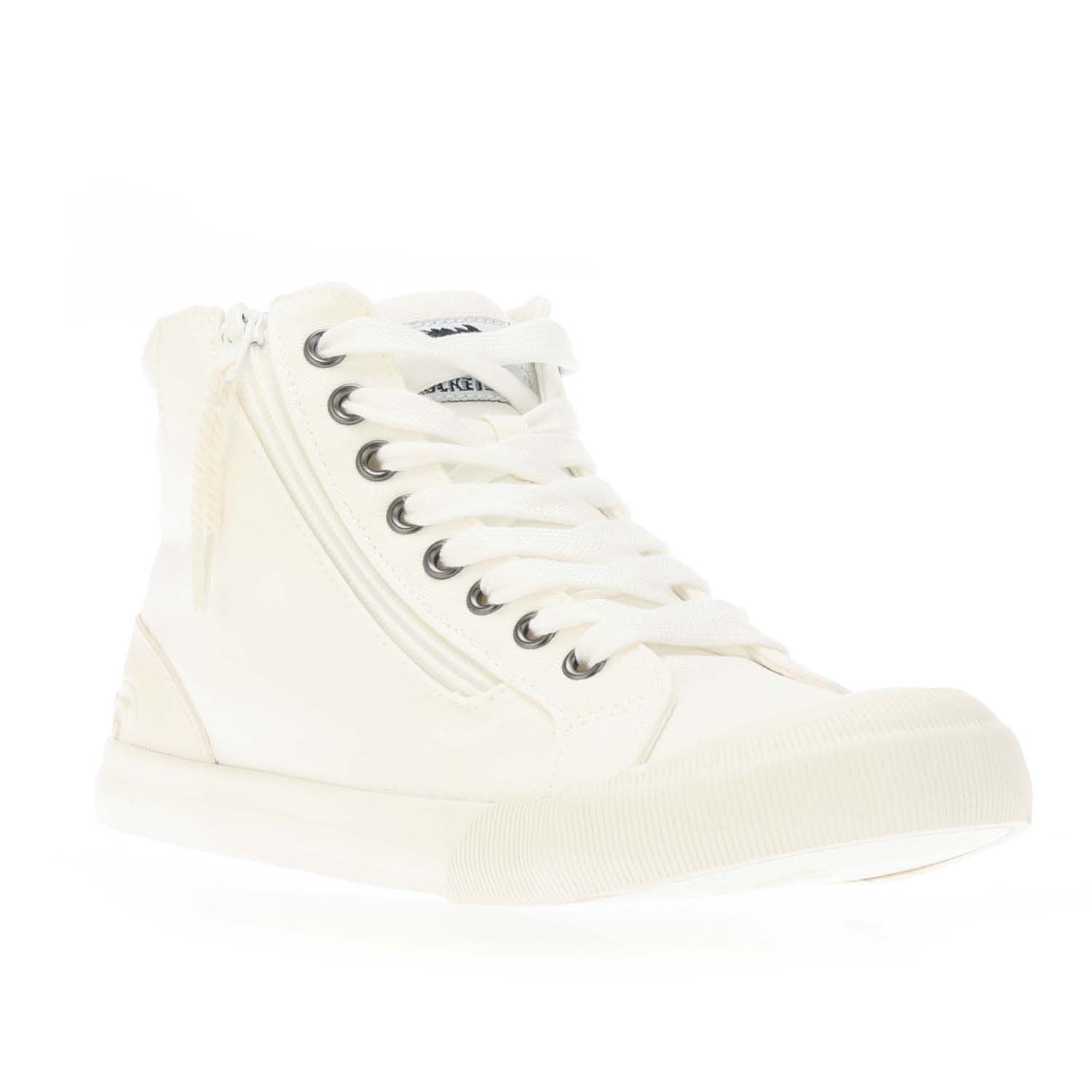 Klassische High-Top Canvas-Sneaker mit Reißverschluss