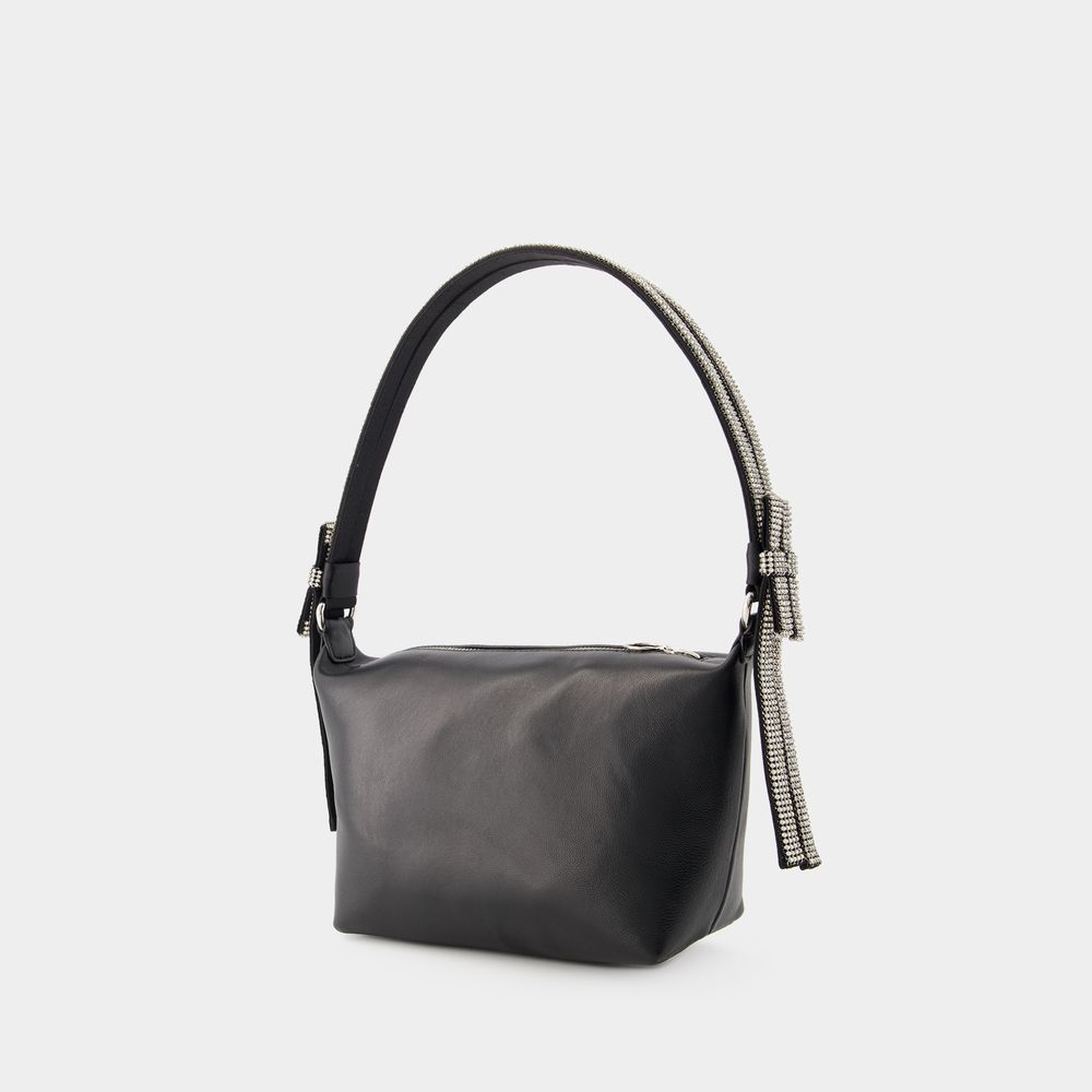 Doppelschleifen-Lederbeutel Handtasche