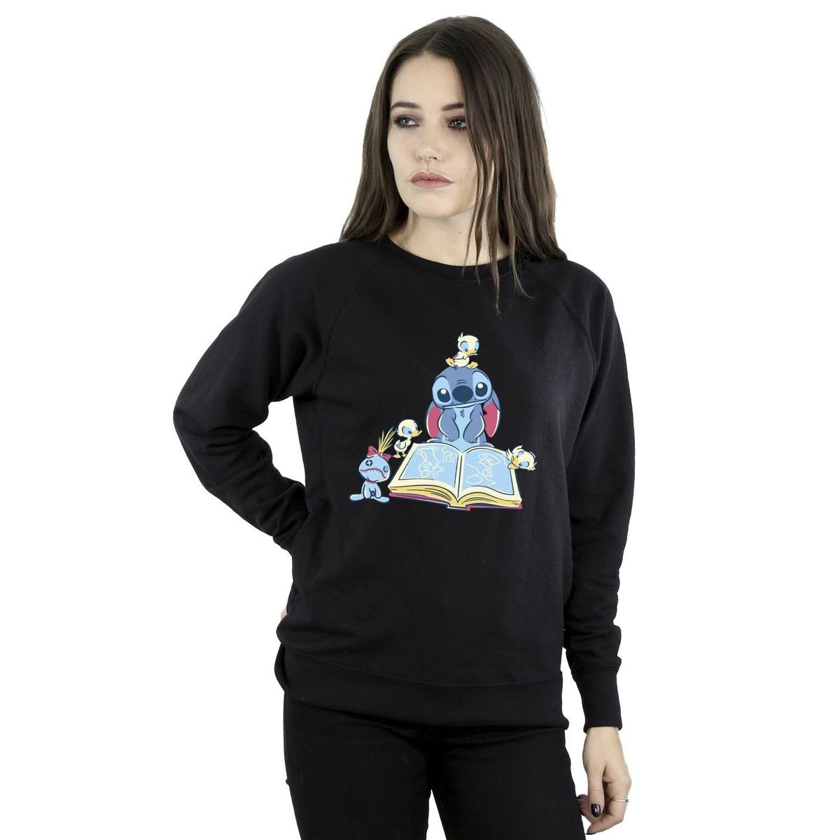 Stitch beim Buchlesen Grafik