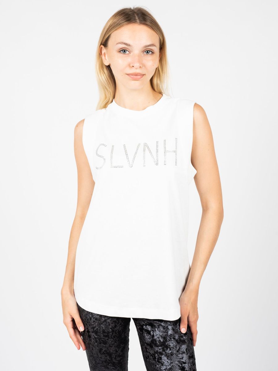 Asymmetrisches T-Shirt mit Grafik-Print