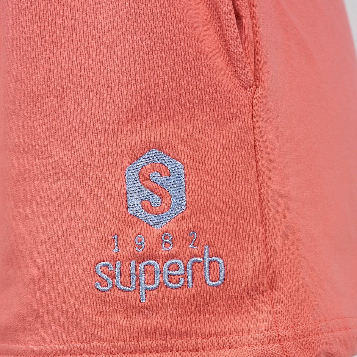 Bestickte Jersey-Shorts in Pastelltönen