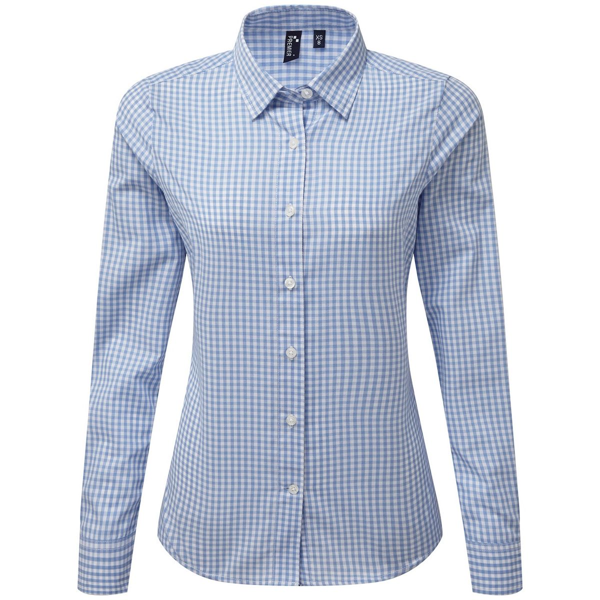 Langärmliges Gingham-Hemd Maxton