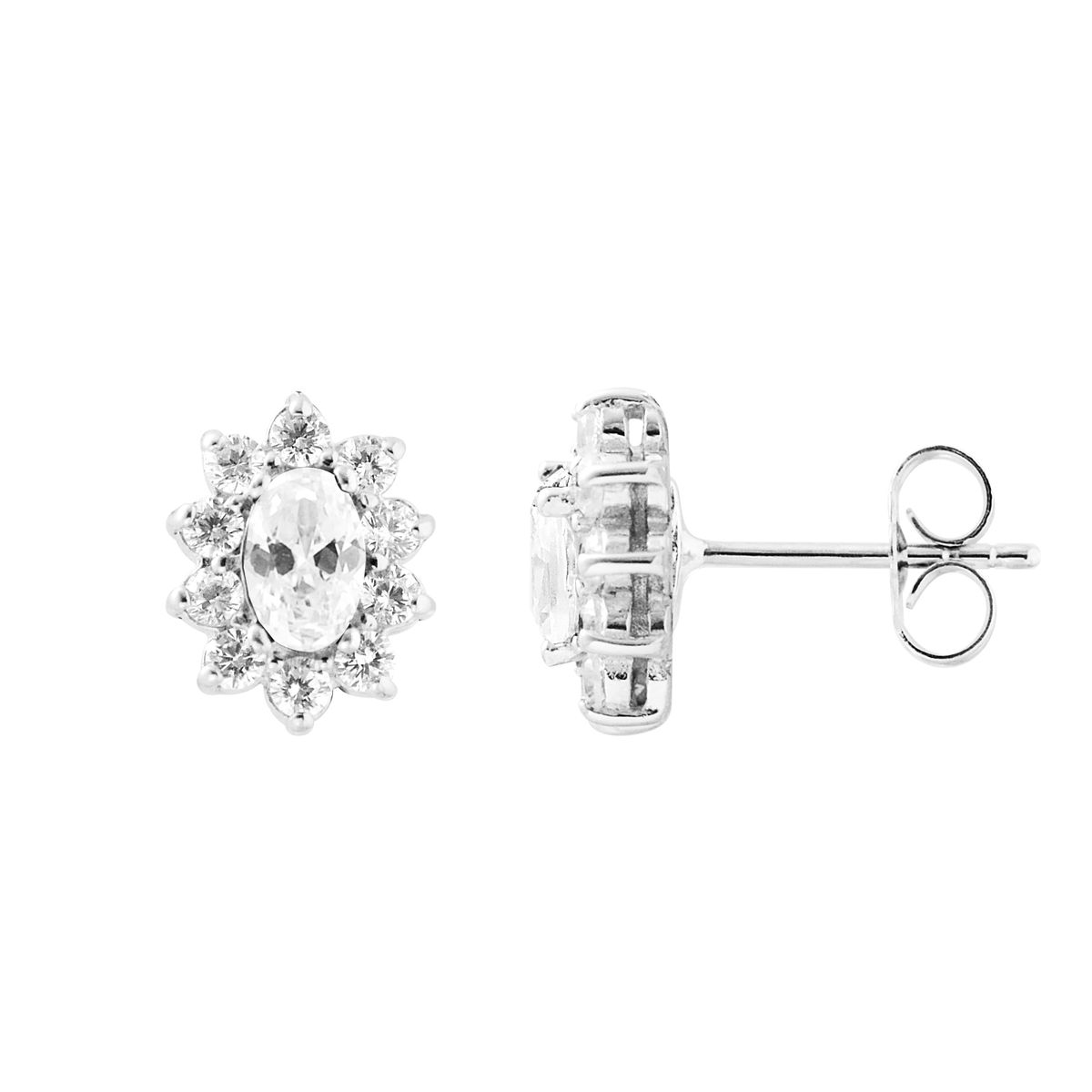 Elegante Kristall-Halo-Ohrstecker