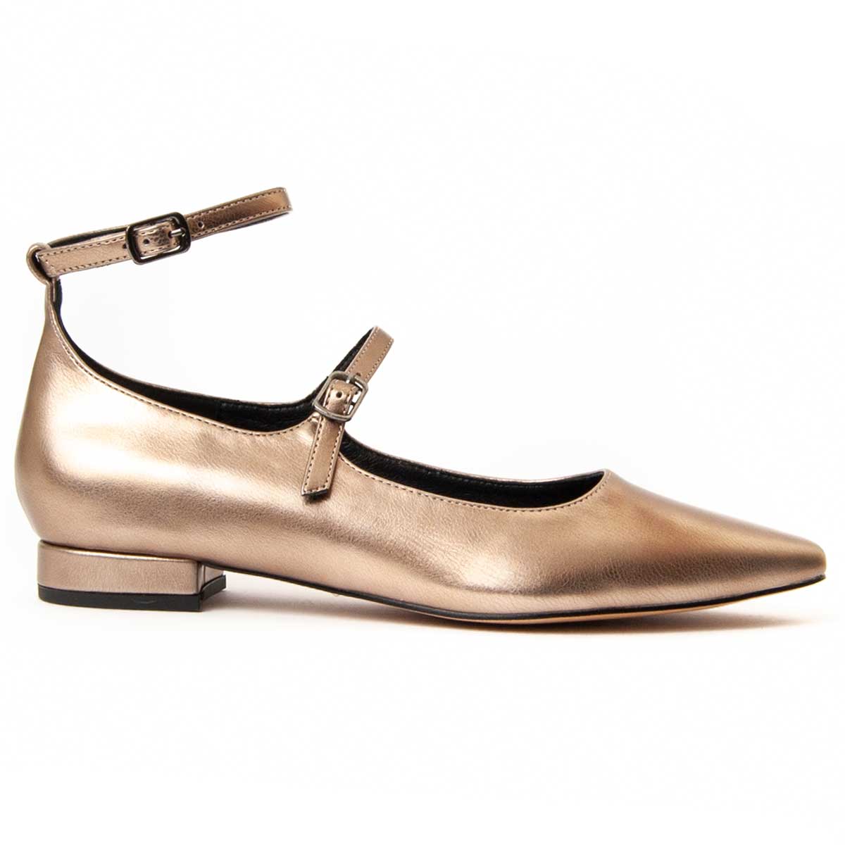 Mary-Jane-Ballerinas mit zwei Riemen