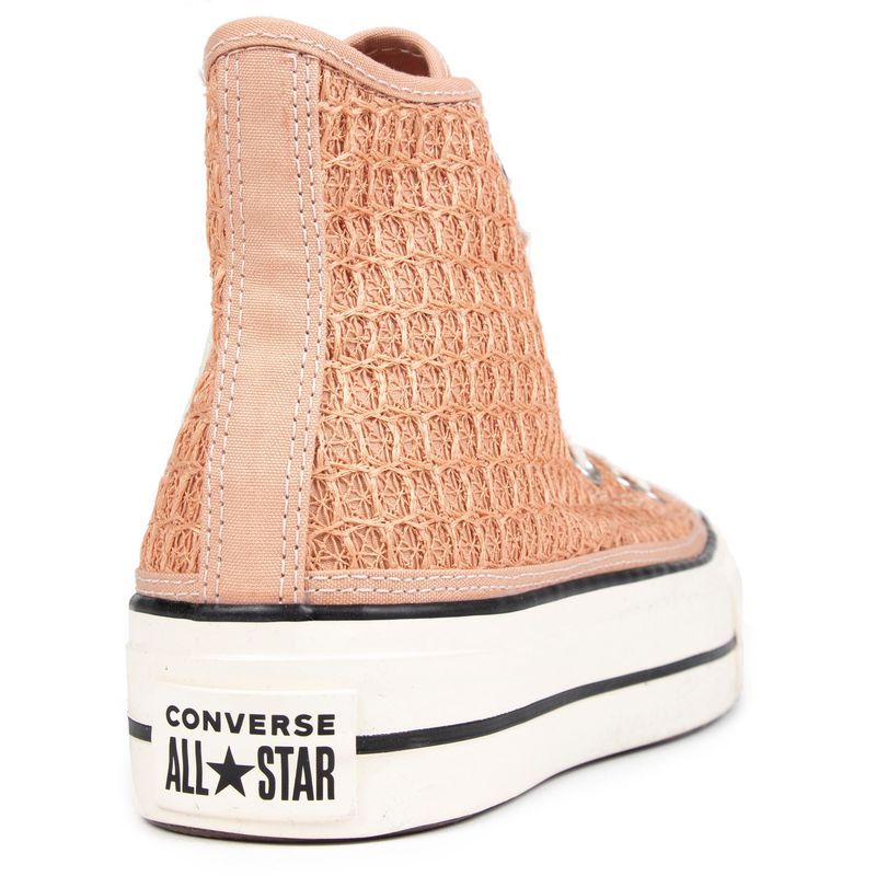 High-Top Plateau-Sneaker mit Struktur