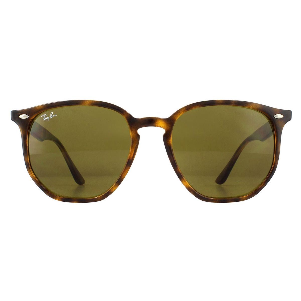 Sechseckige Sonnenbrille in Havanna-Optik