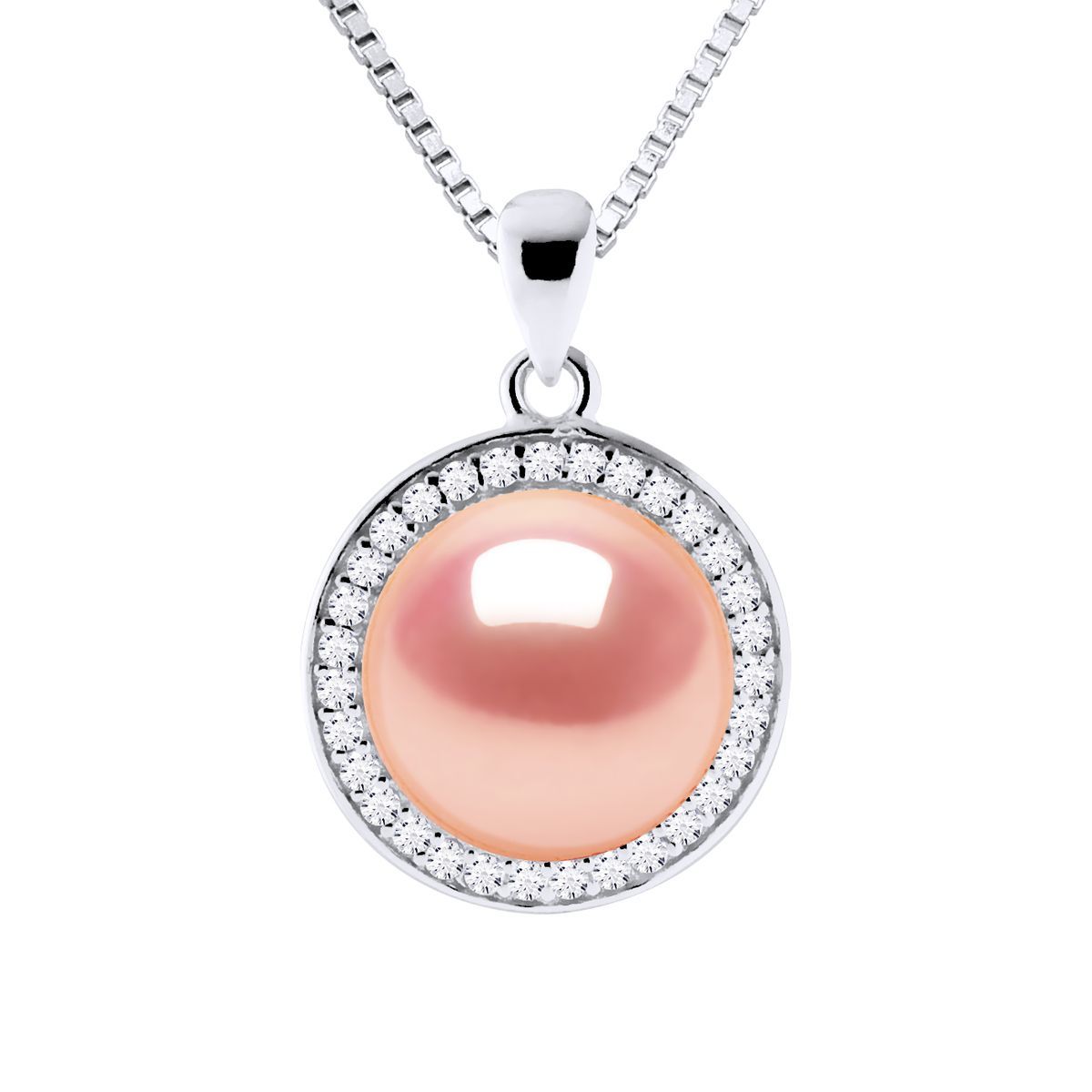 Elegante Halskette mit rosa Perle