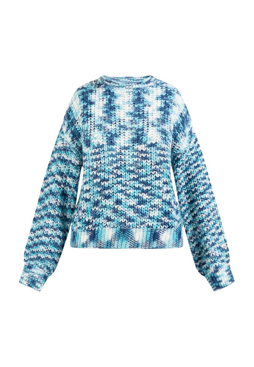 Übergroßer melierter Grobstrickpullover