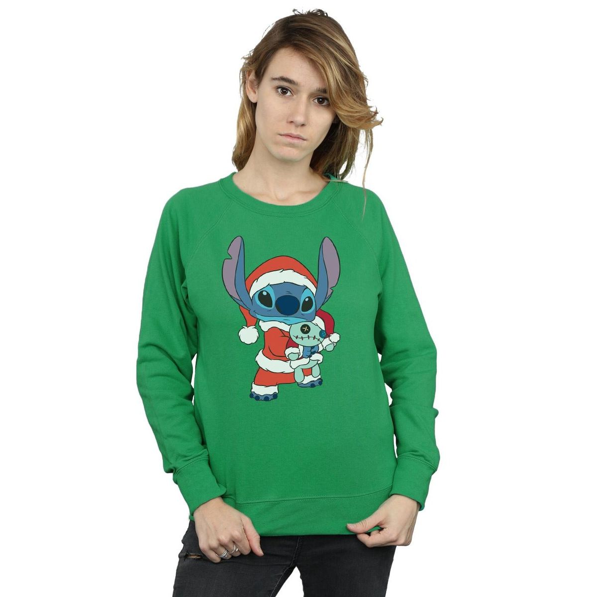 Festives Stitch Grafik-Print Sweatshirt