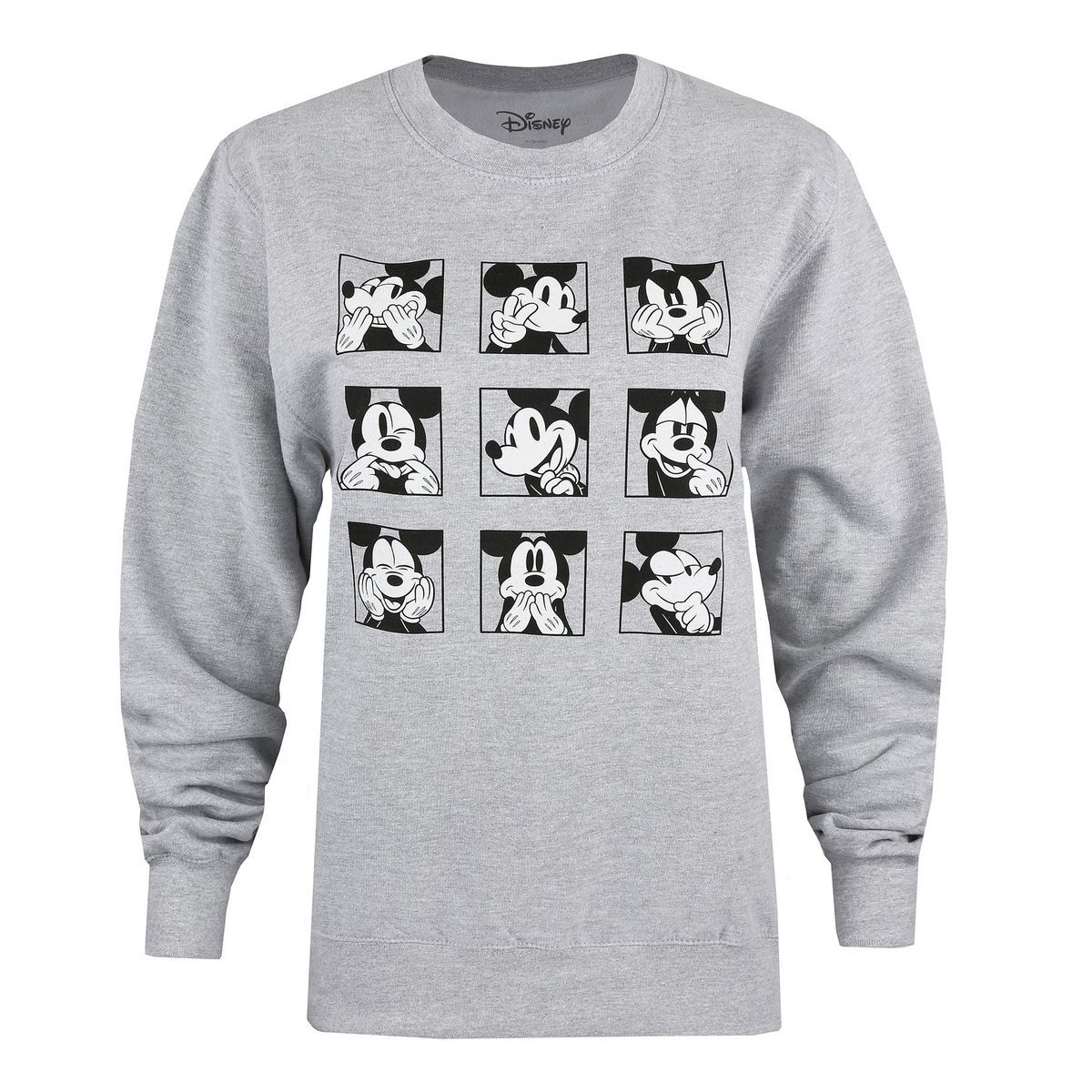 Mickey Mouse Print-Sweatshirt mit Rundhalsausschnitt