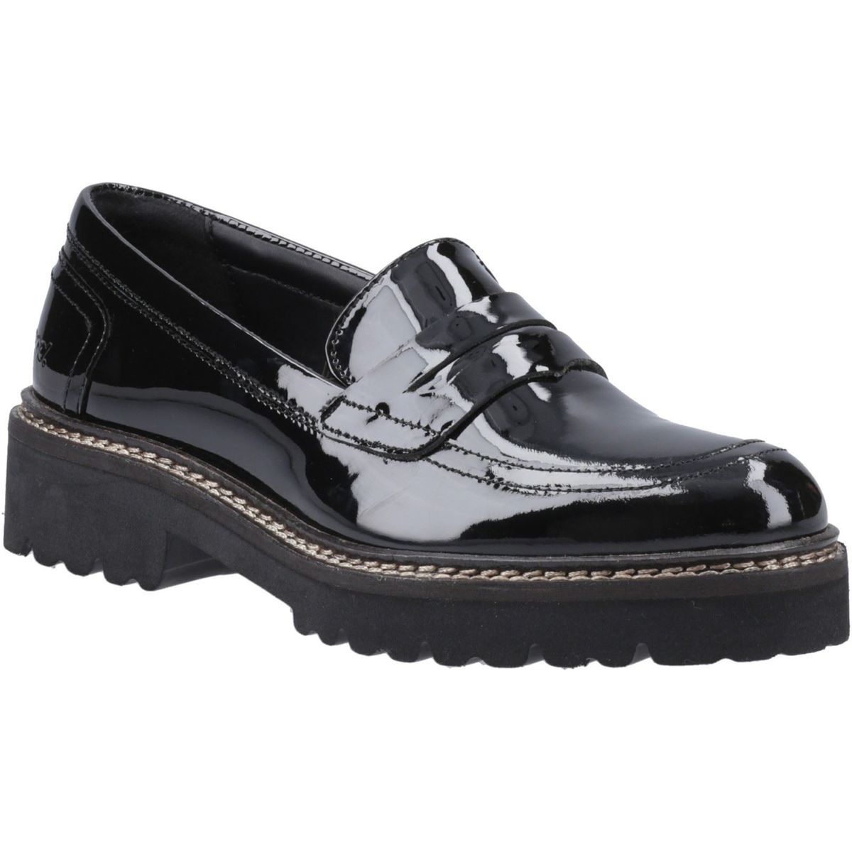 Klobige Lackleder Penny-Loafer
