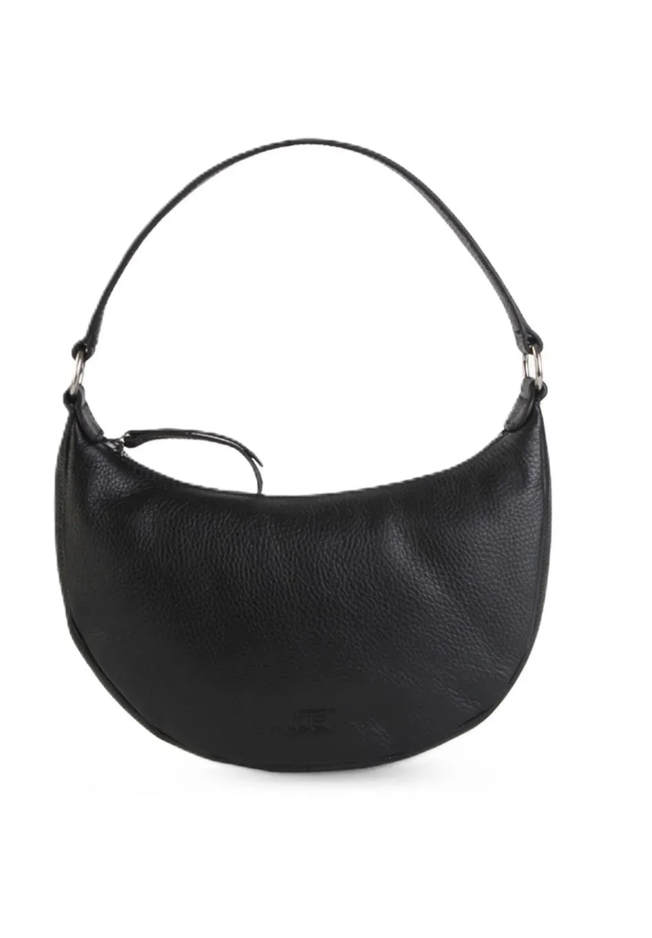 Mondförmige Tasche aus Narbenleder