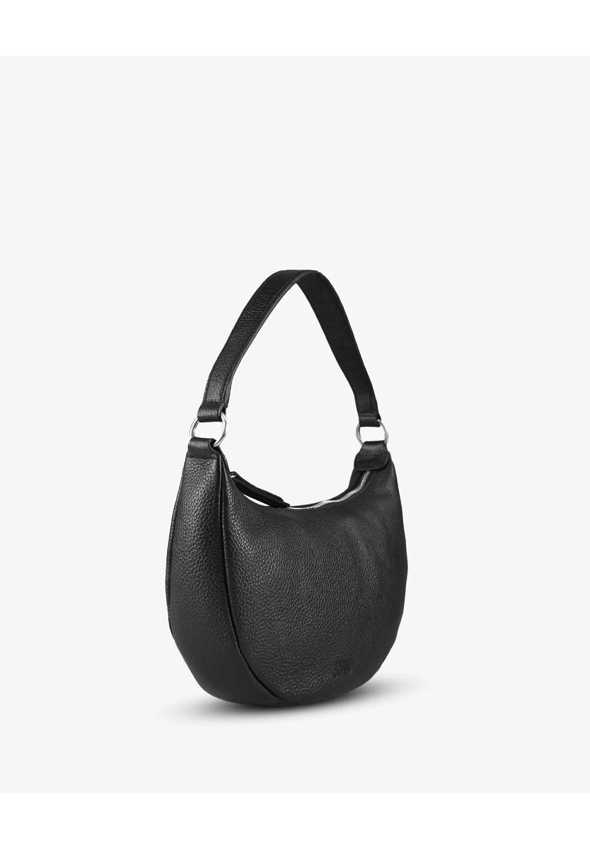 Mondförmige Tasche aus Narbenleder
