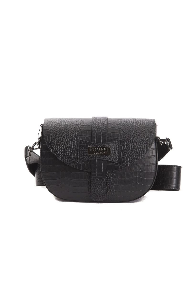 Elegante Satteltasche mit Krokoprägung