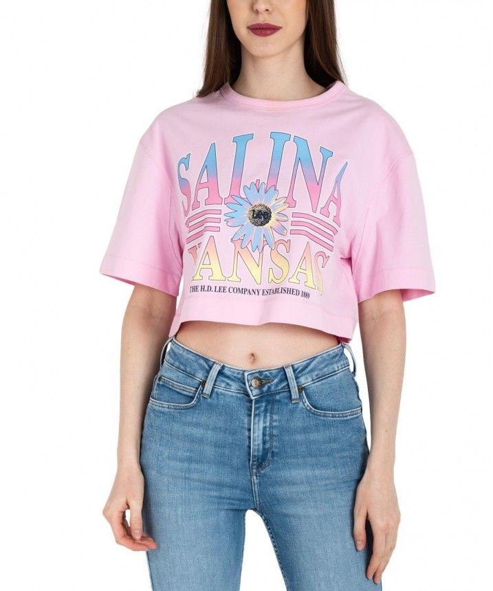 Kurzes T-Shirt mit Grafikprint