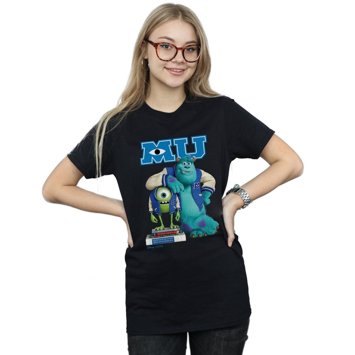Monsters University Grafik-Shirt Boyfriend-Stil