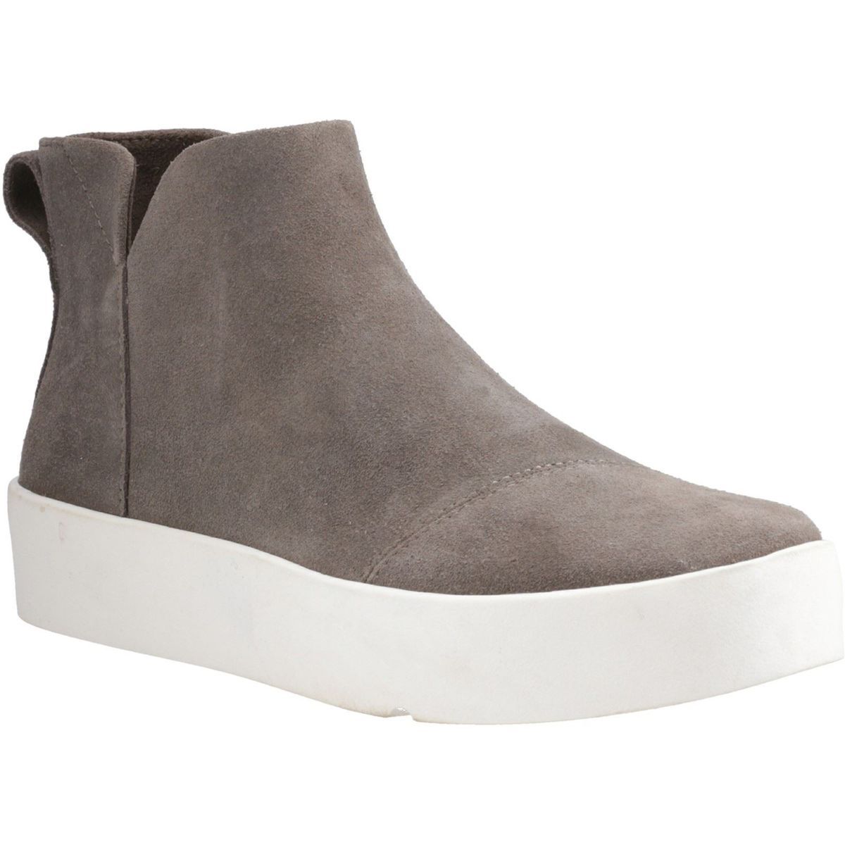 Minimalistische Plateau-Stiefeletten aus Wildleder