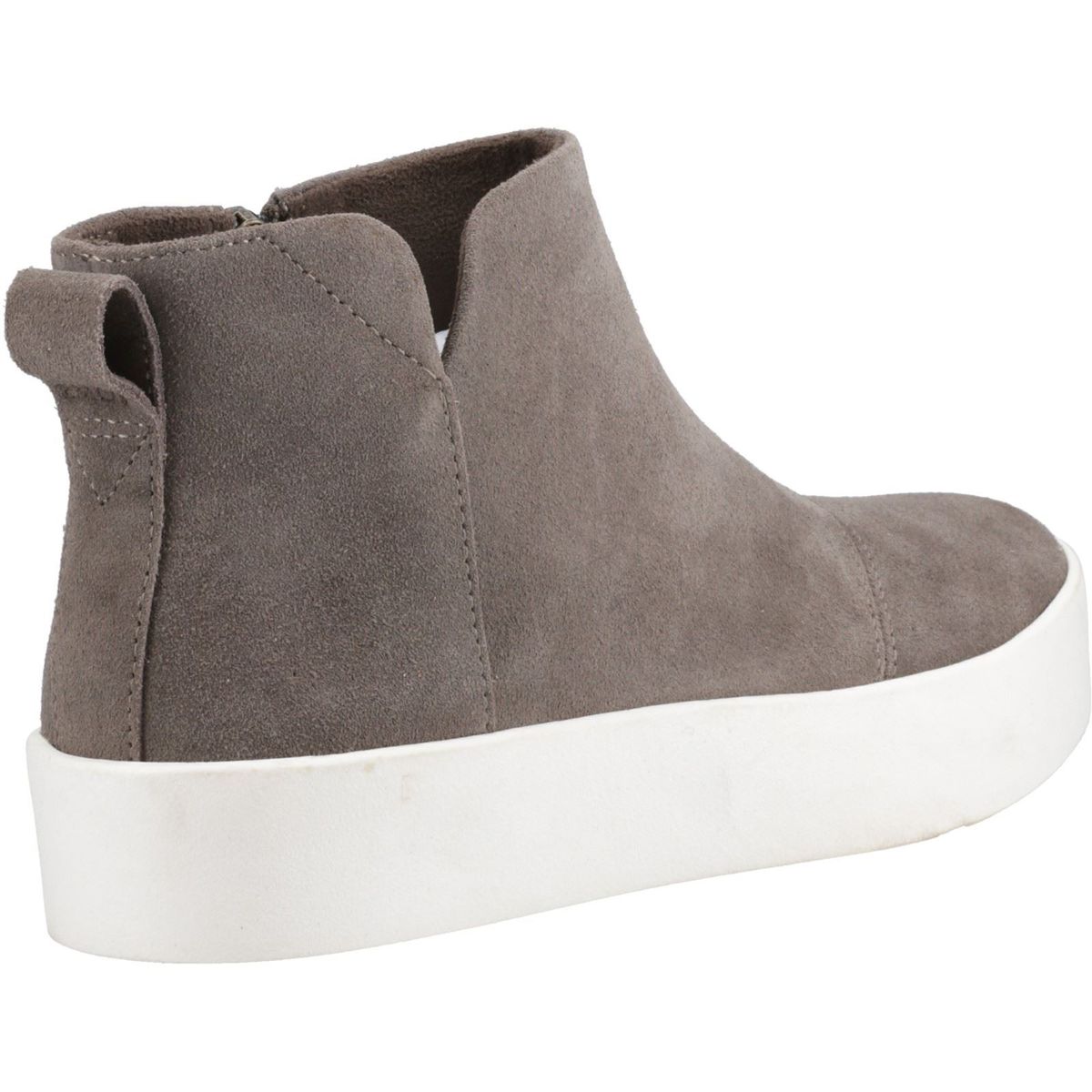 Minimalistische Plateau-Stiefeletten aus Wildleder