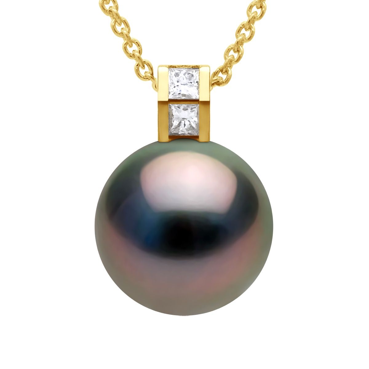 Eleganter Tahitiperlen-Anhänger mit Diamanten