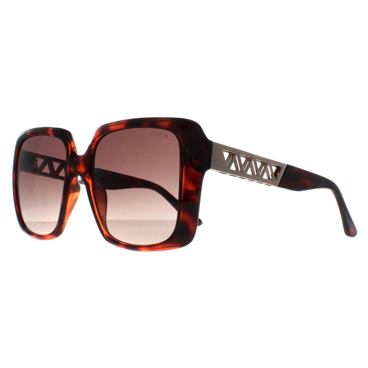 Übergroße quadratische Sonnenbrille in Schildpattoptik