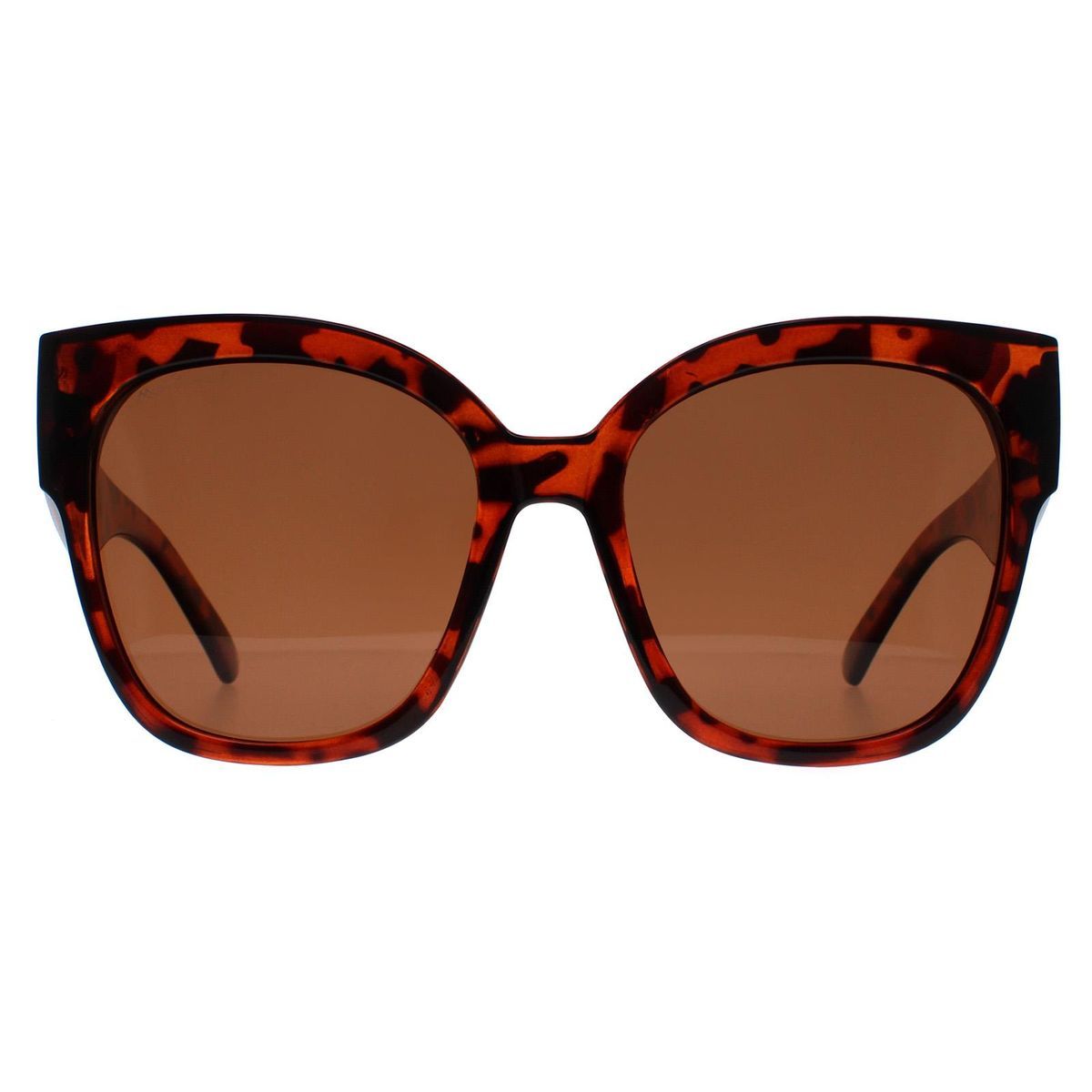 Quadratische Polarisierte Sonnenbrille in Schildpatt