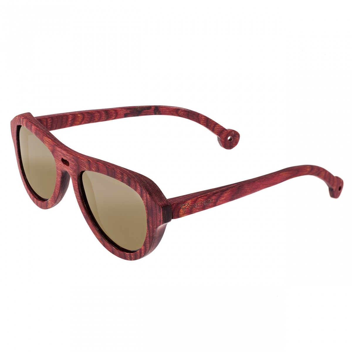 Handgefertigte Holz-Sonnenbrille im Aviator-Stil
