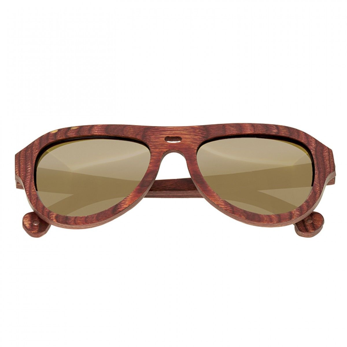 Handgefertigte Holz-Sonnenbrille im Aviator-Stil