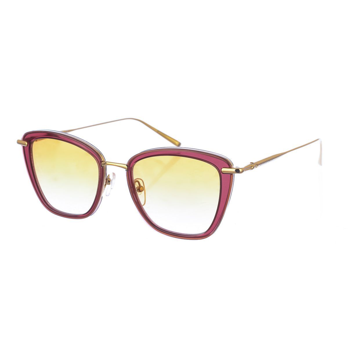 Cat-Eye Sonnenbrille mit gelben Gläsern