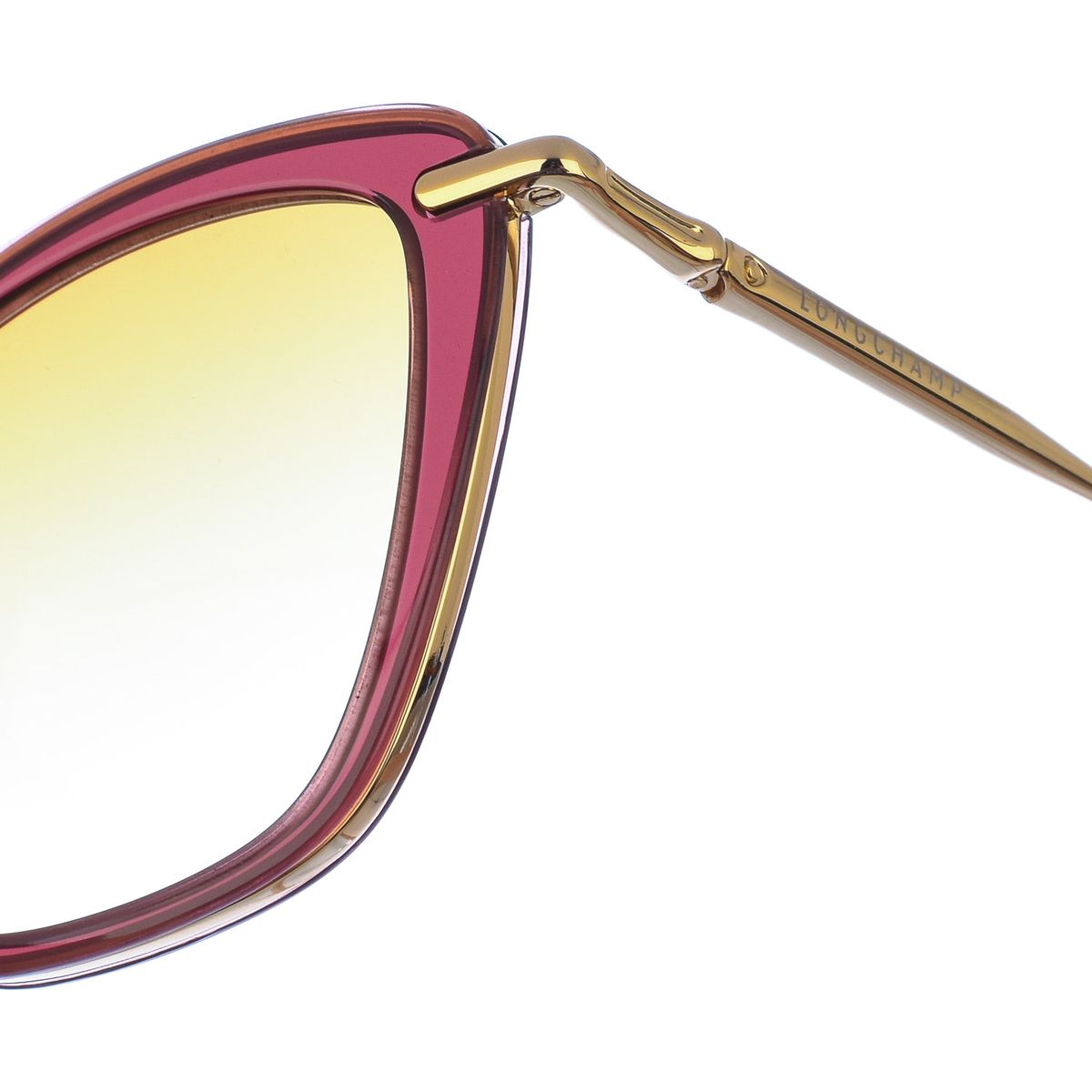 Cat-Eye Sonnenbrille mit gelben Gläsern