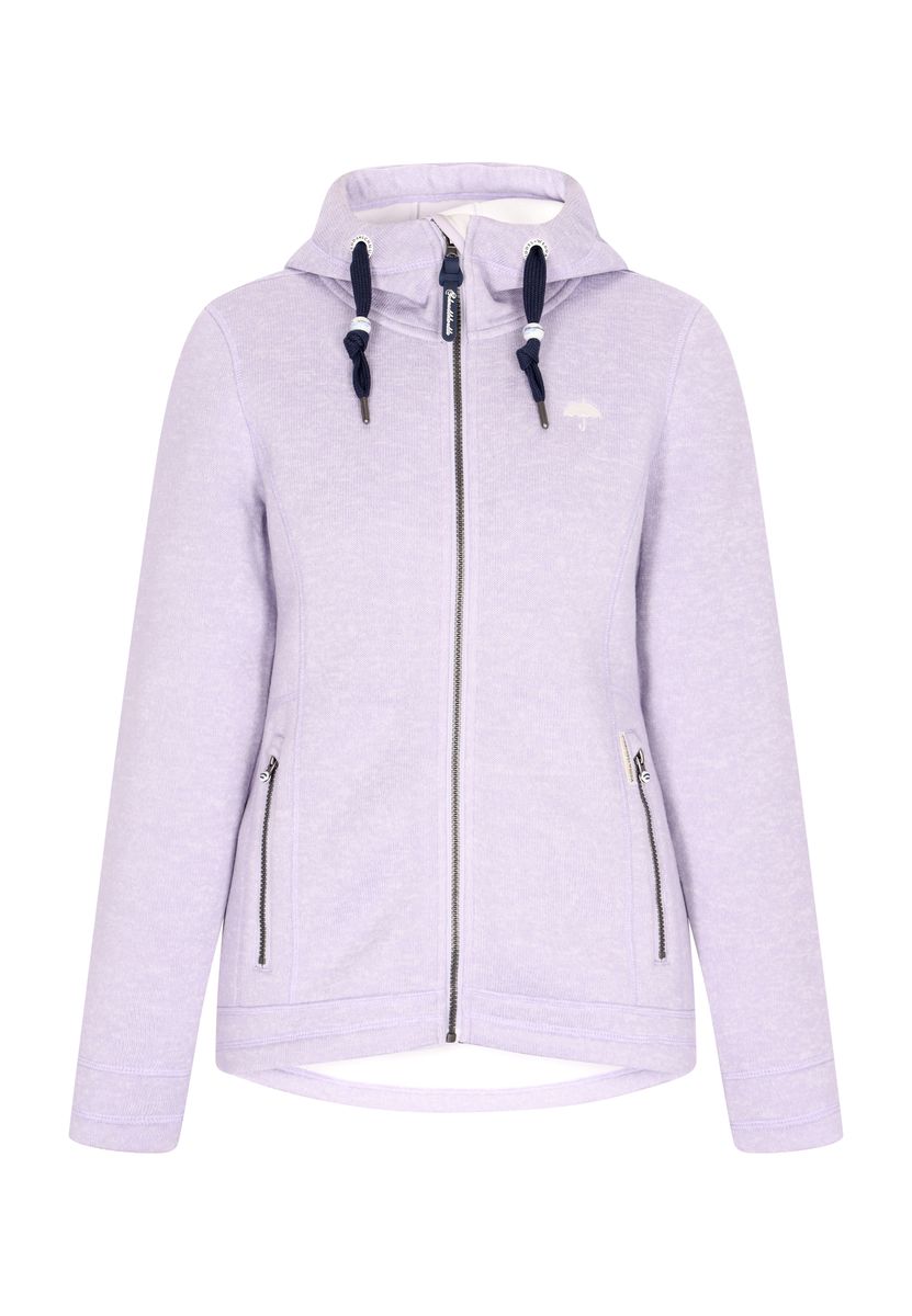 Strickfleecejacke mit Kapuze