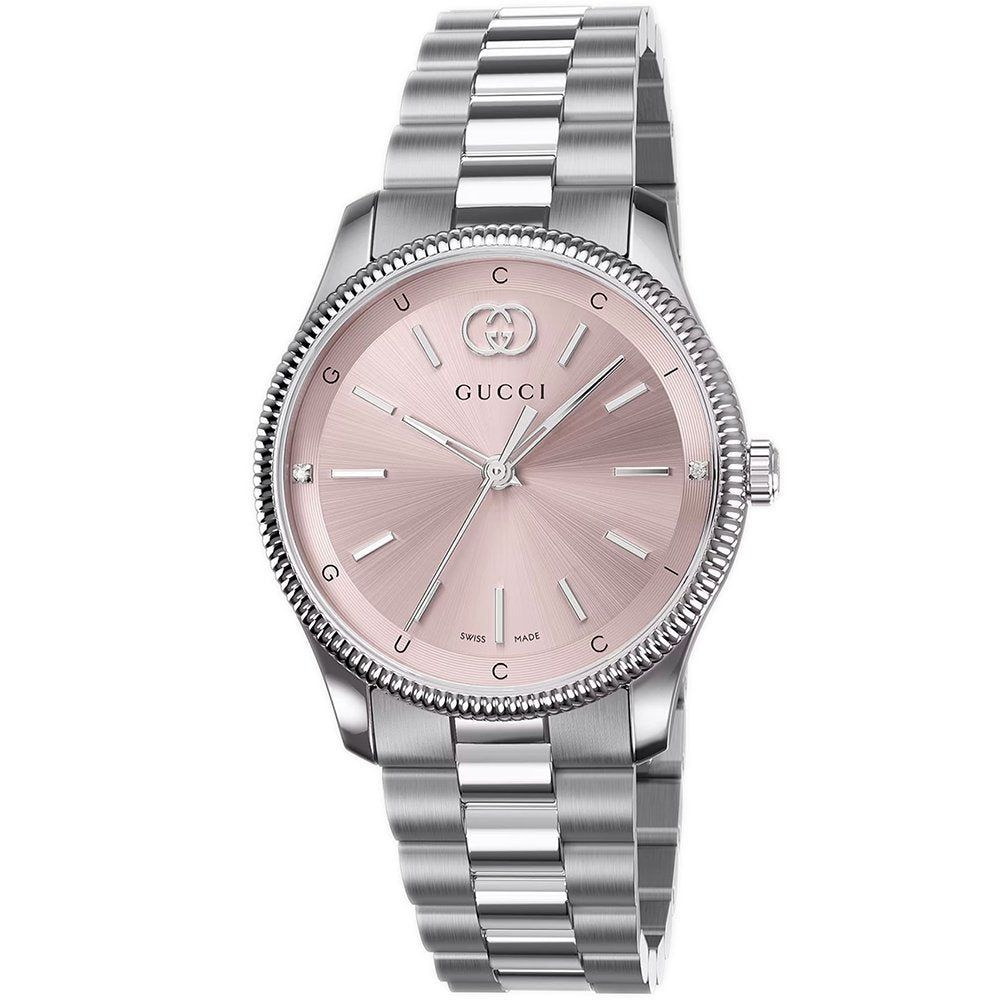 G-Timeless Armbanduhr mit rosa Zifferblatt